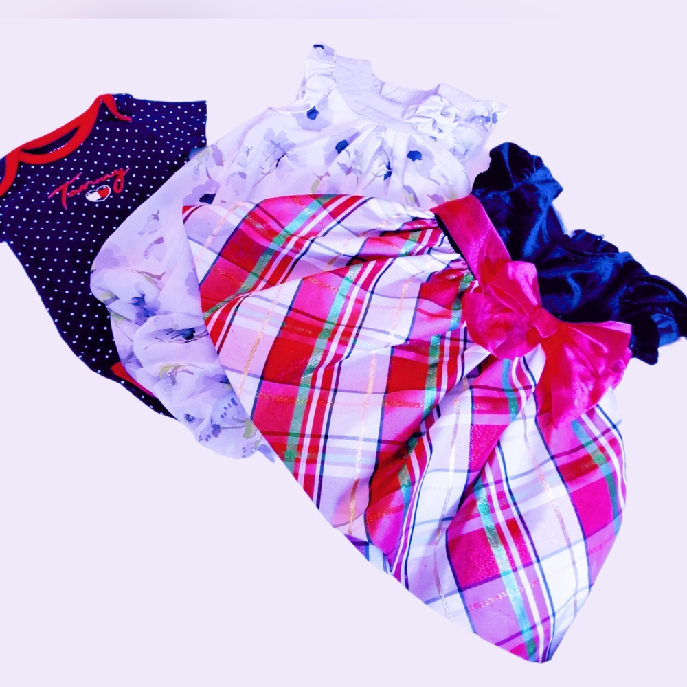 Adorable 3-piece baby girl dress set, perfect for your little one!
